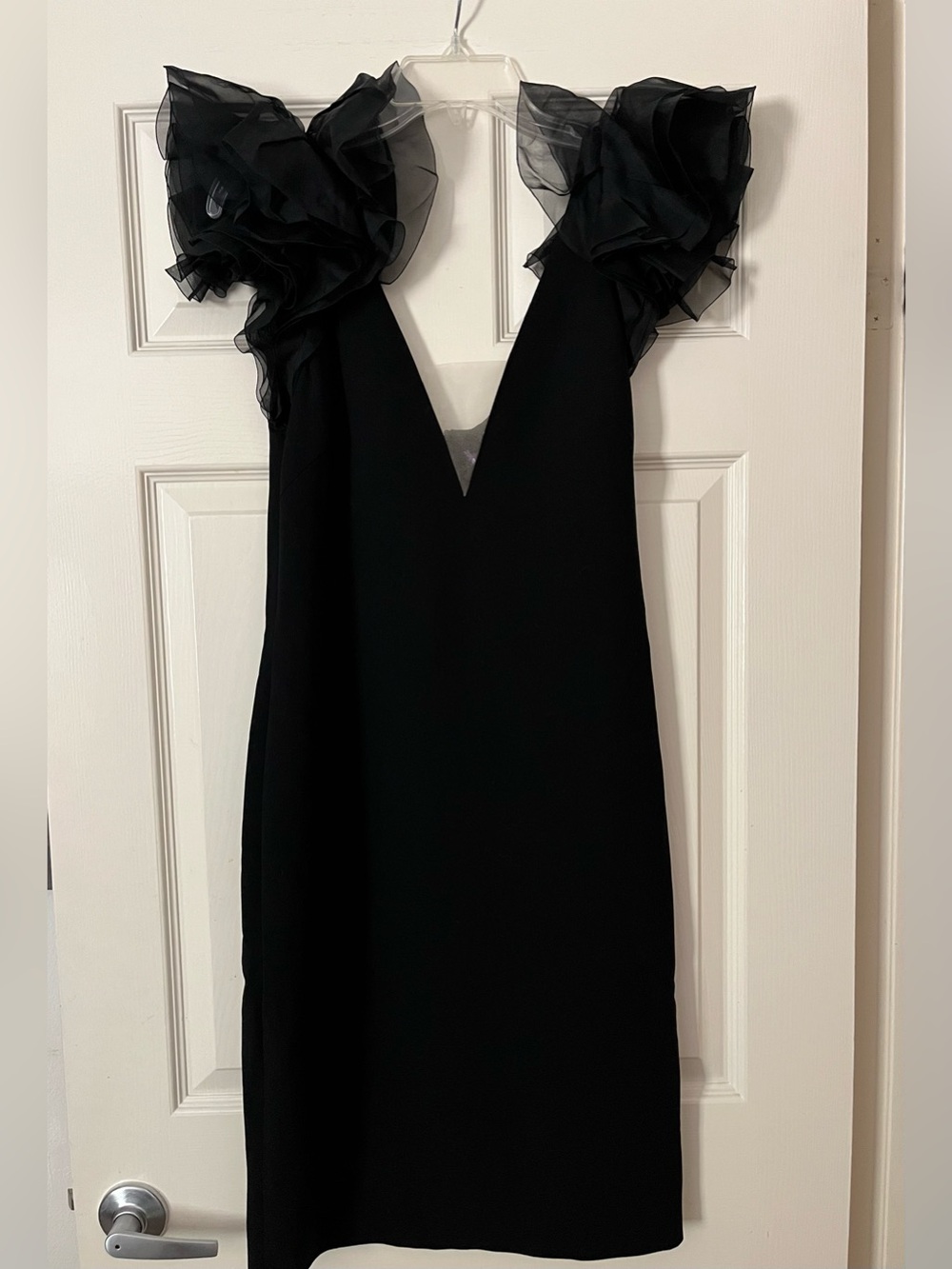 Ralph Lauren Collection Purple Label Runway Black Silk Wool Cocktail Dress